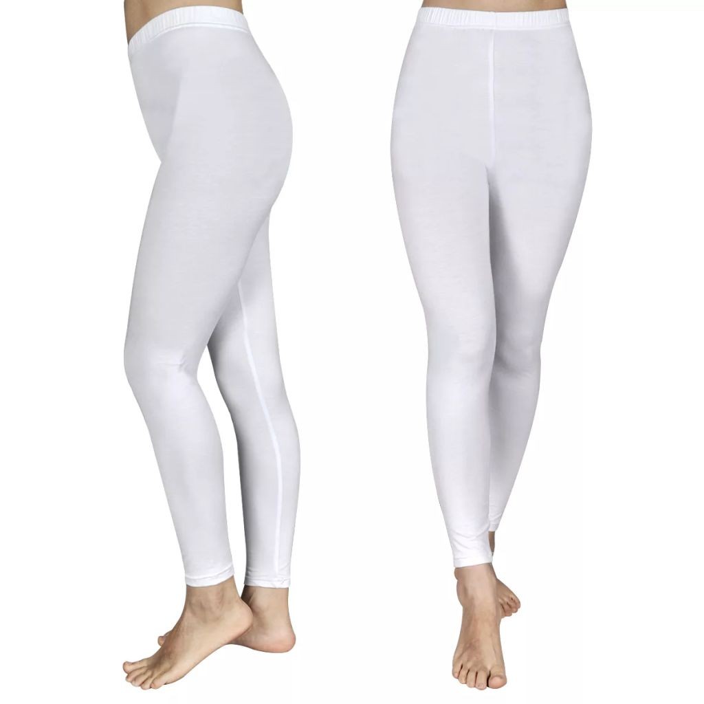 2 pcs Girls Leggings 110/116 White